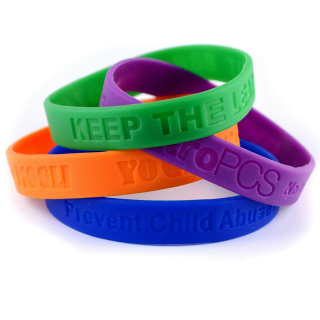 Engraved Silicone Bracelets Without Ink-filled