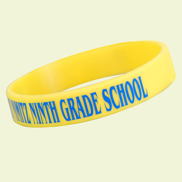 Embossed Ink Injected Silicone Wristband