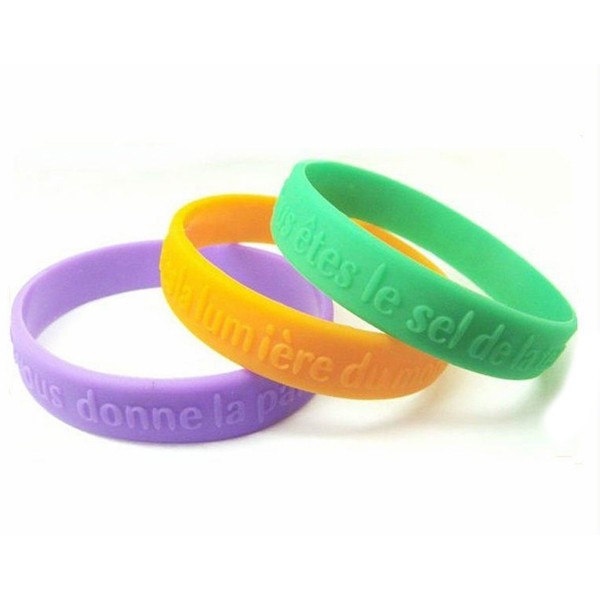 Embossed Silicone Promotional Bands