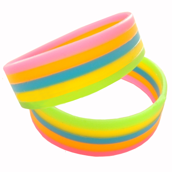 Rainbow Wristbands | Colorful Silicone Bracelets